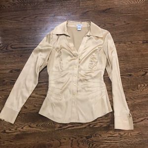 Women’s Cache Gold silk blouse size small